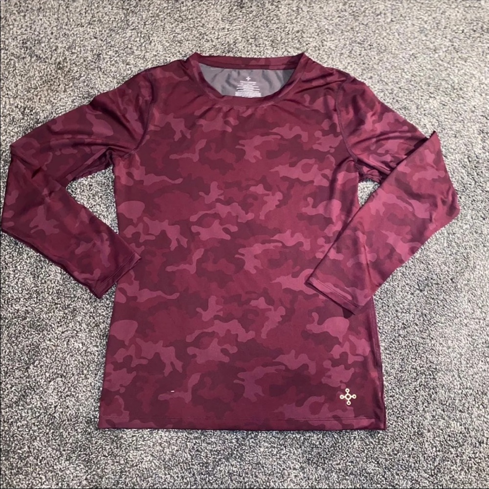 Tommie copper maroon camo sleeve shirt